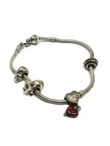 Silver Pandora bracelet and charms weight 29g