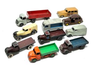 Selection of vintage dinky vehicles play worn condition