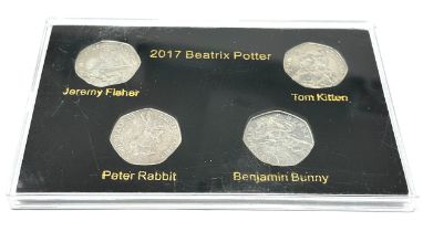 2017 Beatrix Potter 50p coin collection cased