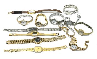 selection of vintage ladies wristwatches inc quartz rotary accurist limit seiko pulsar etc all