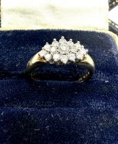 9ct gold diamond cluster ring (2.8g)