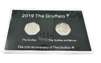 2019 the Gruffalo & the gruffalo and mouse 50p coins cased