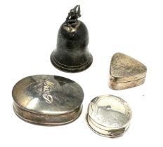 4 x .925 sterling silver pill / boxes