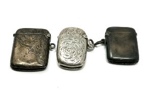 3 x .925 sterling silver vesta cases