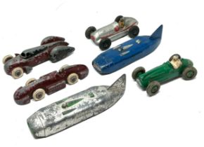 Selection of vintage dinky vehicles play worn condition