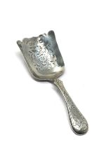 Antique Victorian silver tea caddy spoon
