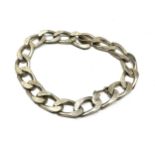 Vintage curb link silver bracelet weight 37g