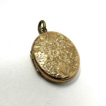 9ct gold back & font patterned locket (4.4g)