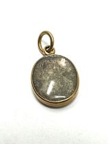 14ct gold silver pilgrim token pendant (1g)