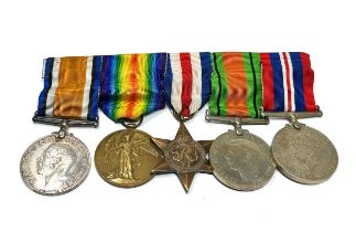 WW.I - WW.2 Officers Mounted Medal Group. WW.1 Pair Named. Captain A.C. Roper