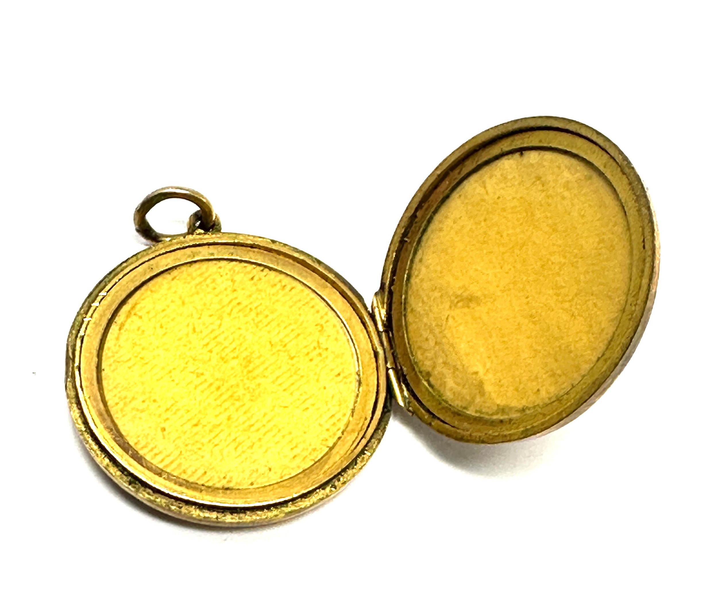 9ct gold back & front patterned locket (5.4g) - Image 3 of 3