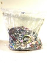 10kg UNSORTED COSTUME JEWELLERY inc. Bangles, Necklaces, Rings, Earrings.