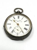 Sterling Silver Gents Vintage Pocket Watch Key-wind Working