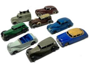 Selection of vintage dinky vehicles play worn condition