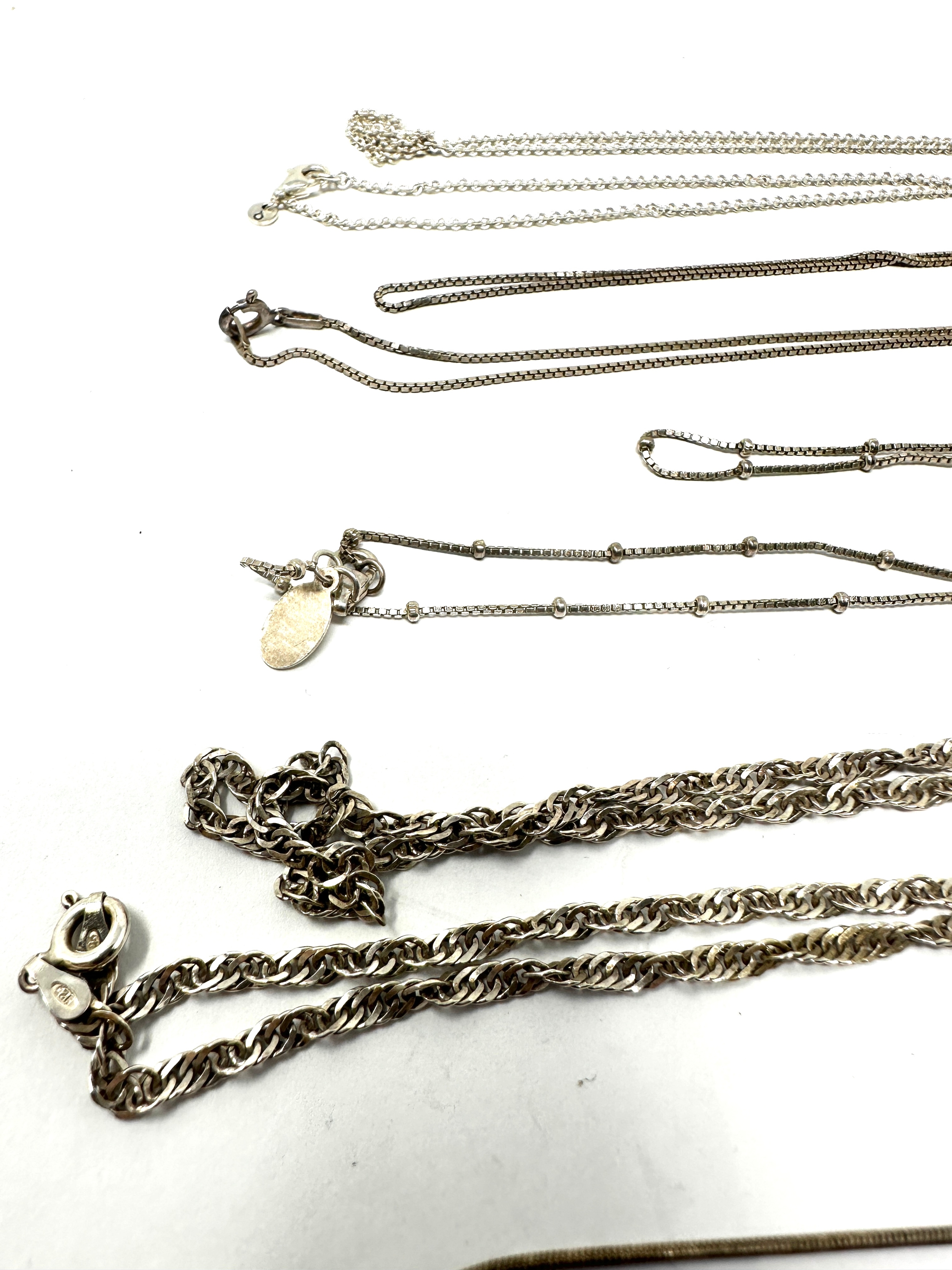 selection of silver chain necklaces inc pandora chain weight 22g - Image 3 of 4