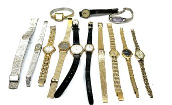 selection of vintage ladies wristwatches inc quartz & manual wind alba limit citizen everite sekonda