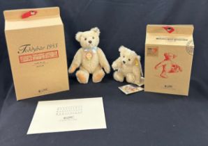 2 Boxed Steiff bears includes teddybear 1953 replica and 028496