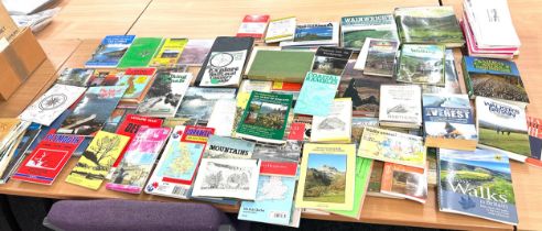 Large selection of travelling books to include classic walks Britain, Mountains, maps etc