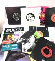 Selection of 45's to include John Lennon, Queen etc