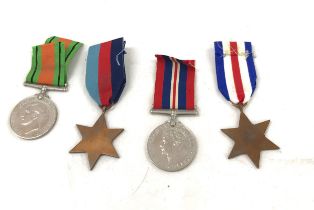 Selection of WW2 military medals to include France and Germany star etc