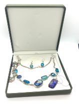Sterling silver jewellery - earrings, bracelet, necklace etc