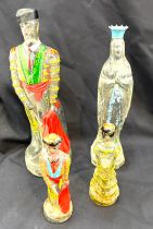 Selection of spanish novelty decanters tallest measures 12 inches