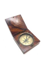 Antique 19th century mahogany compass