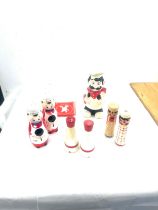 Selection of novelty salt and pepper pots etc