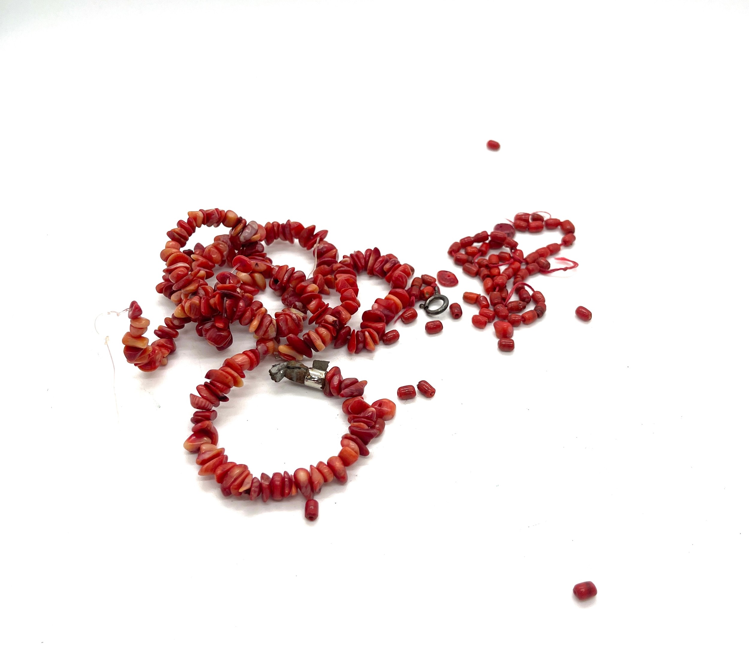 Selection of vintage coral beads
