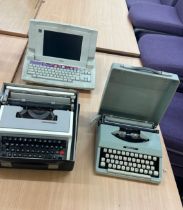 Two vintage typewriters one underwood 315 and the other imperial and then a vintage Brothers
