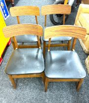 Set of four retro dining chairs