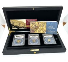 Cased Hattons 2020 22 carat Unknown warrior 100th anniversary gold deluxe sovereign proof set, coins