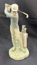 lladro mens golfer figure 11 inches tall A/F