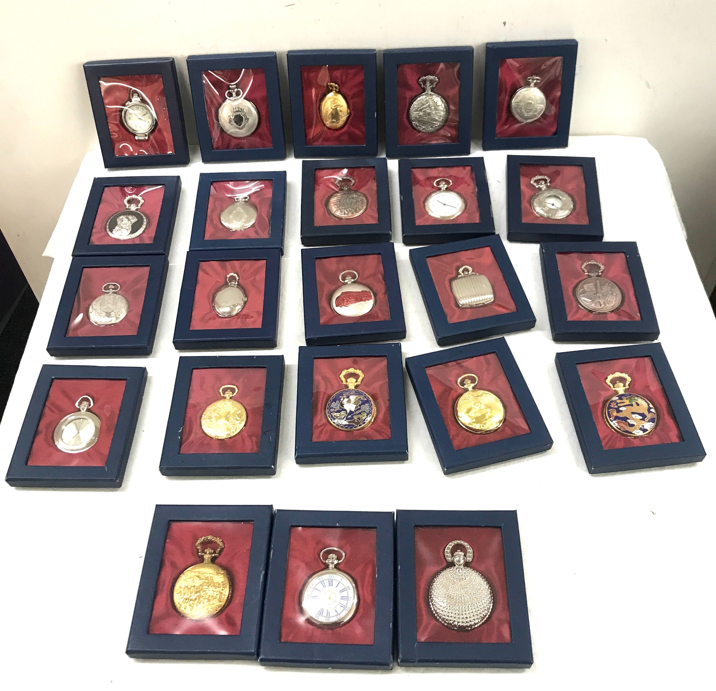 Selection of boxed pocket watches 23 in total, all untested