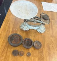 Vintage scales and weights