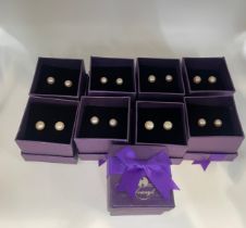 Selection of boxed Nonnyl silver earrings