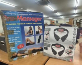Pro massager provides a complete body massage and a Silver crest Shatsu neck massager - both in