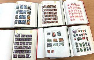 Selection of 6 stamp albums to include Pub signs, 1971 Scotland, Italy etc