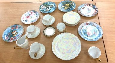 Selection of vintage porcelain items to include a tea service and collectors plates by Franklin Mint