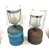 Two vintage calor gas camping lights