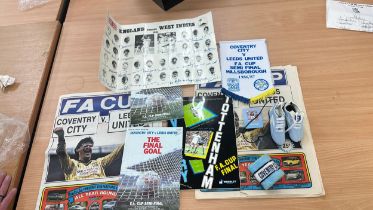 Vintage Coventry City memorabilia from the 1987 FA Cup Final