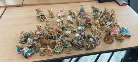 Large selection of Pendelfin ornaments approximately 60 in total