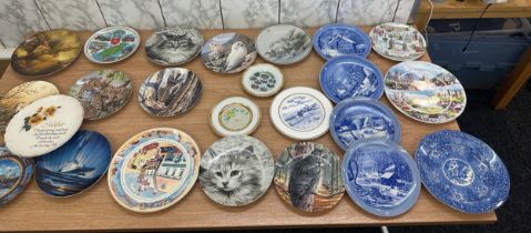 Large selection of collectors plates includes animals etc