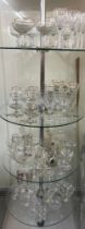 Large selection of glassware to include Babycham, Cherry B glasses etc