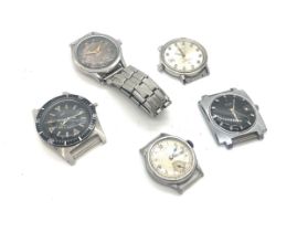 Vintage gents wristwatches to include Uno divers watch, Favre Leuba sea chief and others