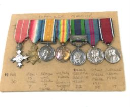 WW1 Officers miniature medal group