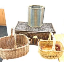 Selection of assorted wicker baskets and boxes