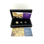 Cased Hatton 22ct 2023 King Charles III gold fractional sovereign set to include half sovereign,