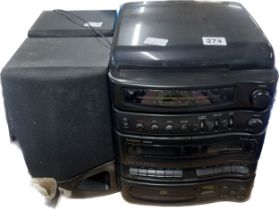 Goodmans mx2801 music speakers and hi fi system, untested