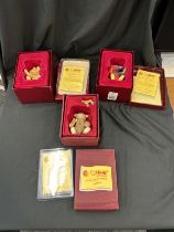 Selection of 3 boxed Steiff Enesco collection bears, 1991, 1995, 1992 with COA